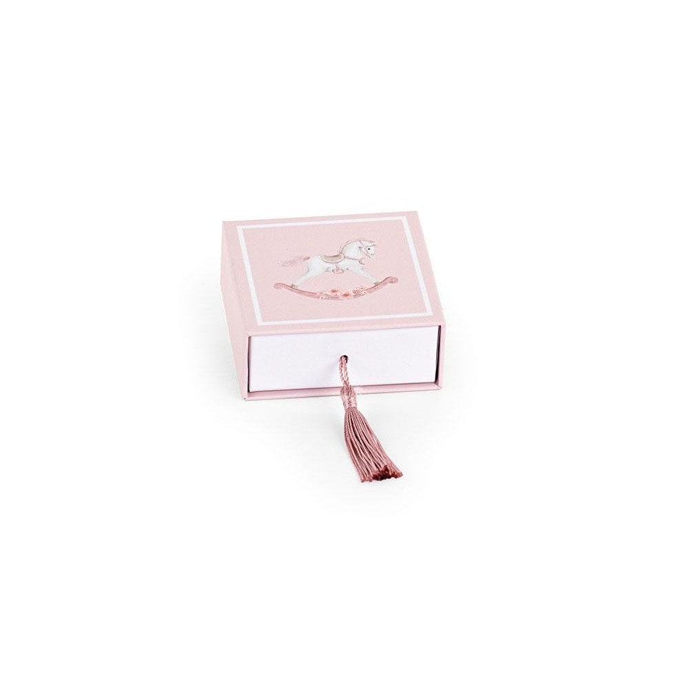 SCATOLA CAVALLINO 7X7X3CM ROSA
